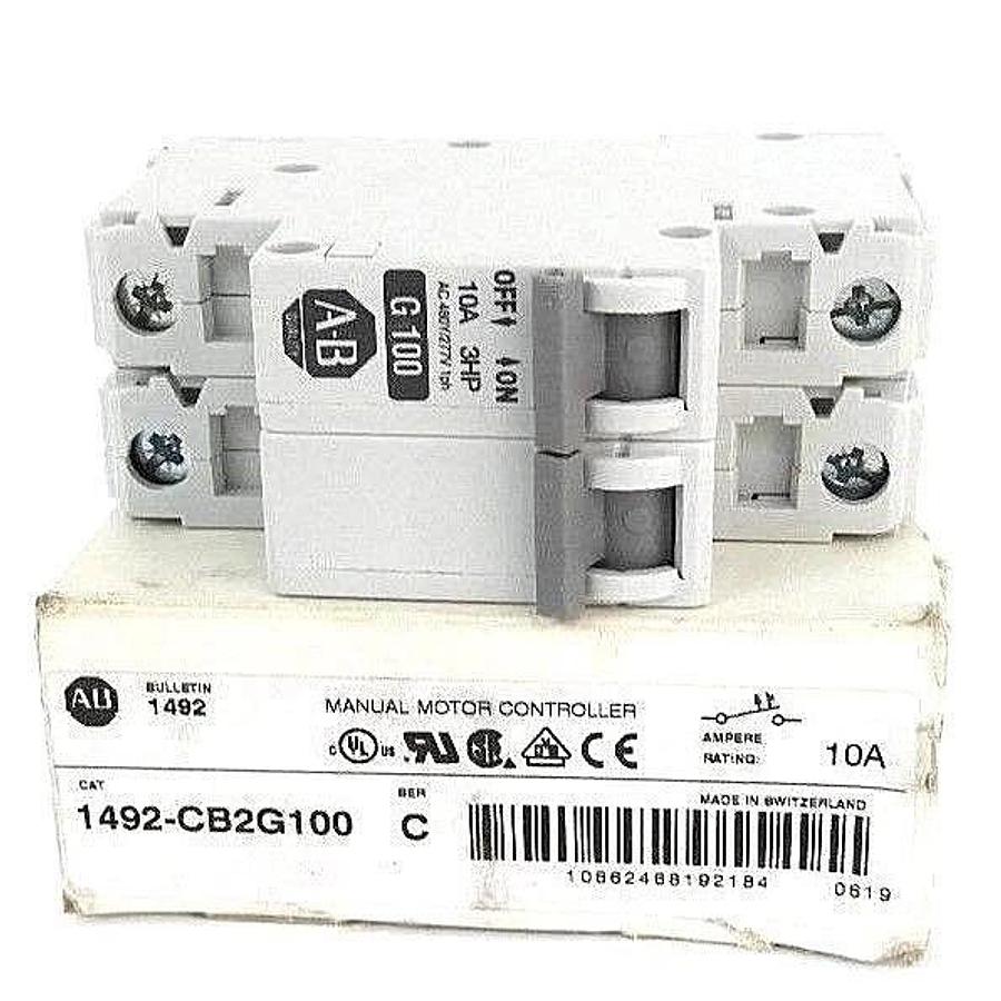 Used NIB ALLEN BRADLEY 1492-CB2G100 MANUAL MOTOR CIRCUIT BREAKER SER. C, 10A