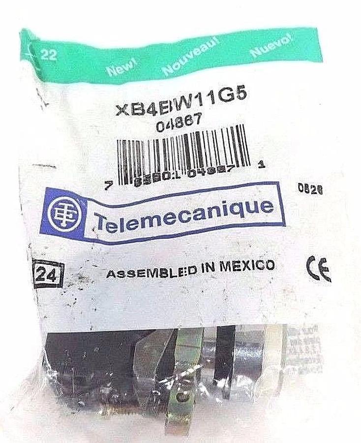 Used NIB TELEMECANIQUE XB4BW11G5 22MM ILL EXTENDED PUSH BUTTON 120V WHITE 04867