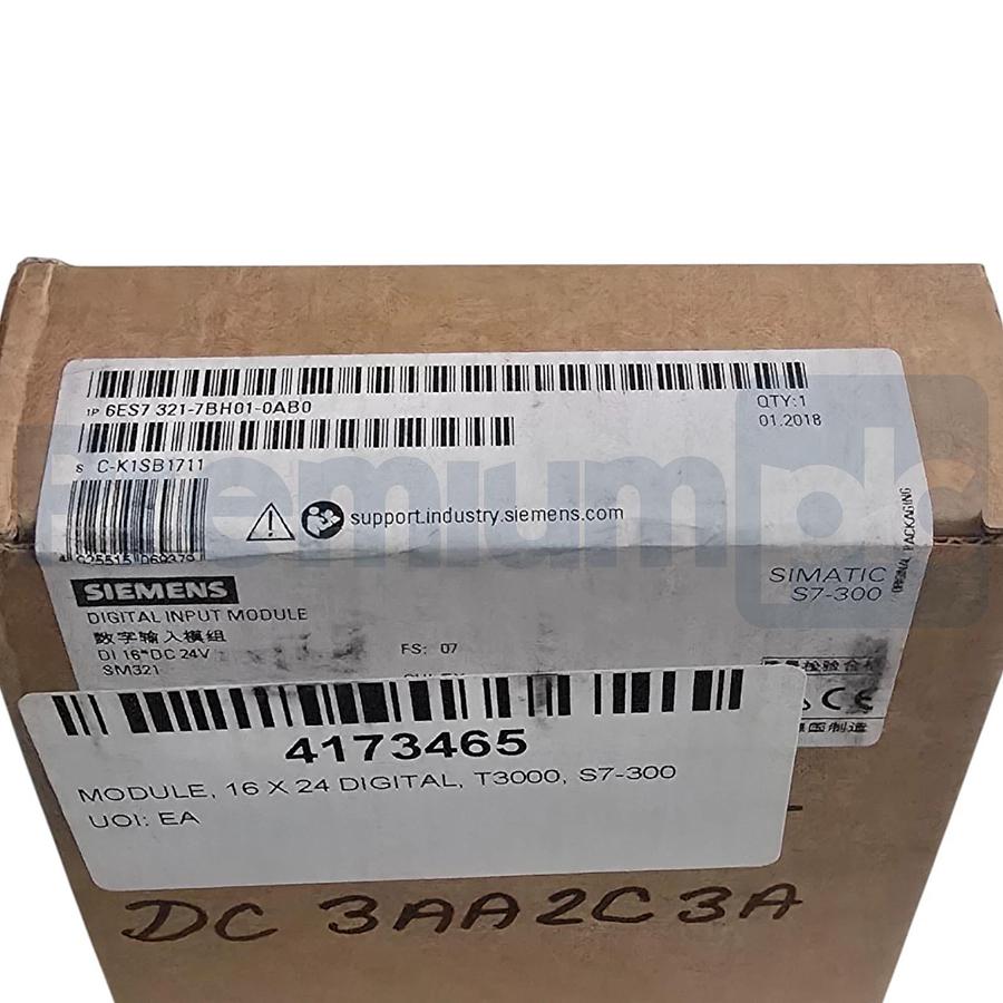 Used Siemens 6ES7321-7BH01-0AB0 SIMATIC S7-300 Digital Input SM 321 16 DI 24V DC NSFS