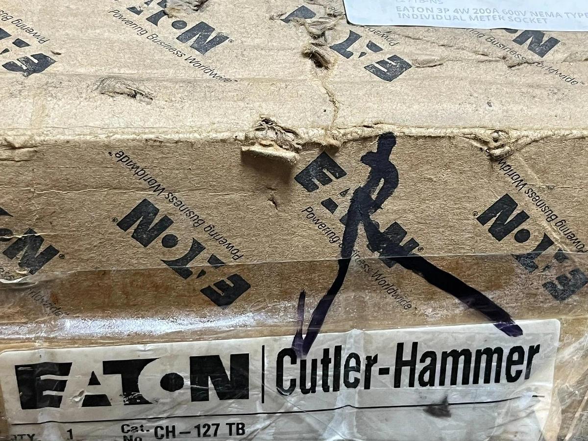 Eaton Cutler-Hammer CH-127 TB 3P 4W 200A 600V NEMA 3R Meter Socket 127TB-NS