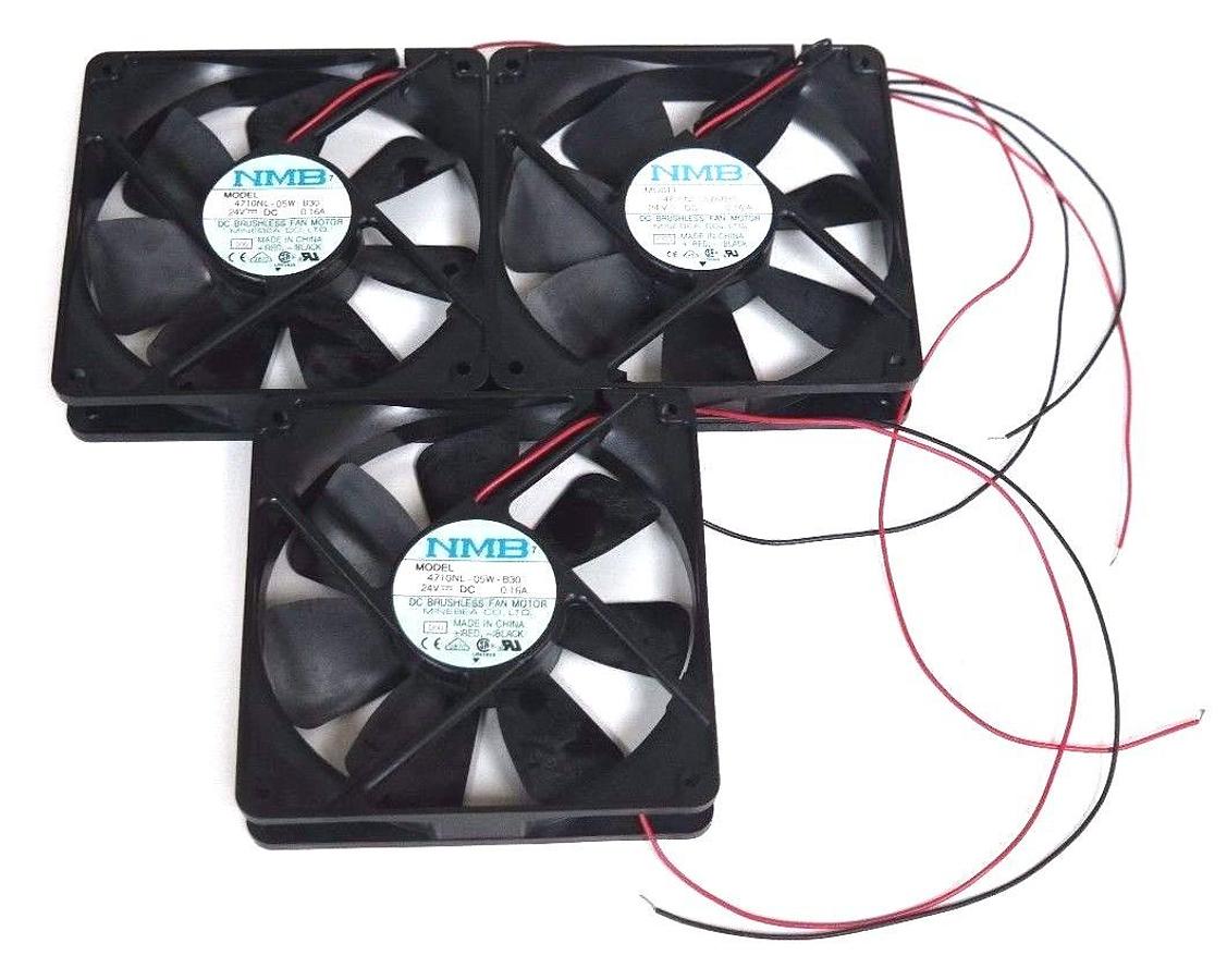Used LOT OF 3 MINEBA NMB 4710NL-05W-B30 DC BRUSHLESS FAN MOTORS 4710NL05WB30