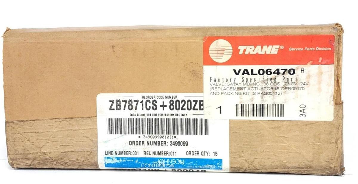 Used NEW JOHNSON CONTROLS ZB7871CS-8020ZB / ZB7871CS8020ZB ASSEMBLED VALVE ACTUATOR