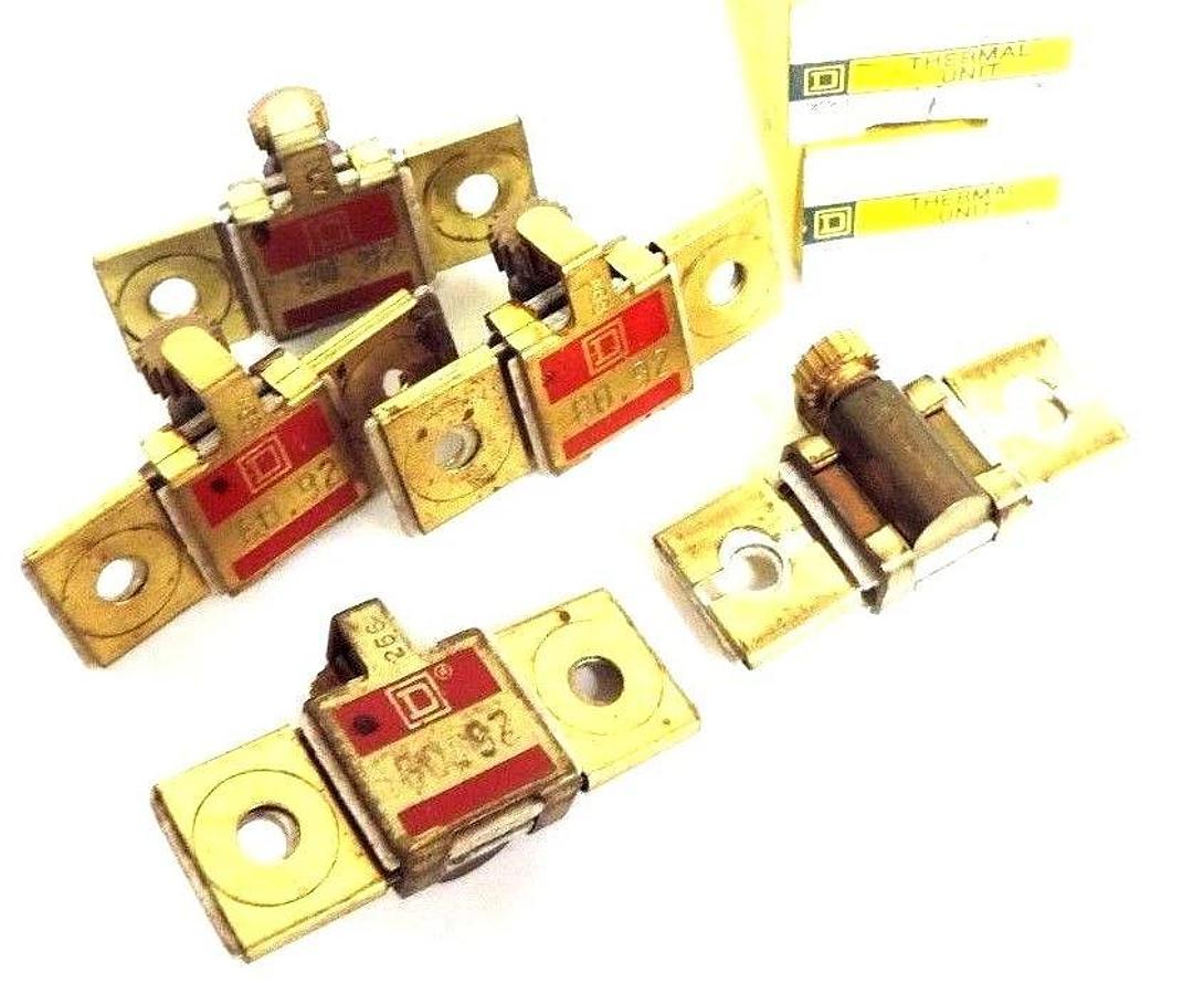 Used LOT OF 7 SQUARE D B0-92 OVERLOAD THERMAL UNITS B092