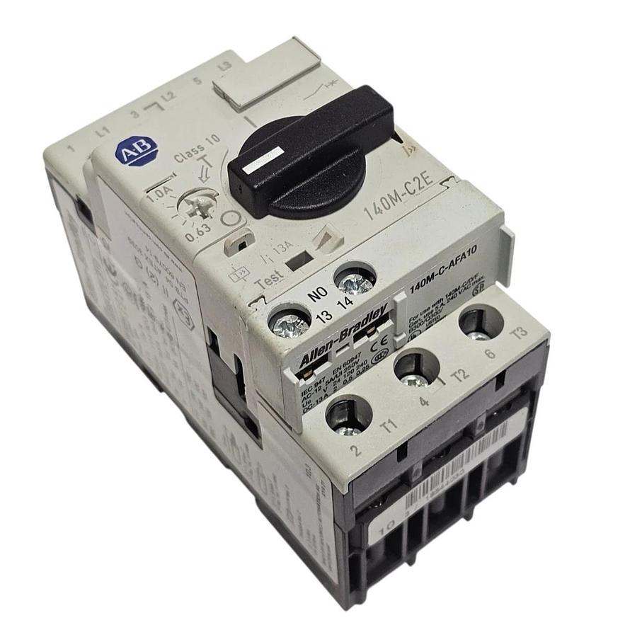 Used ALLEN BRADLEY 140M-C2E-B10 SER. C MOTOR PROTECTION CIRCUIT BREAKER 140MC2EB10