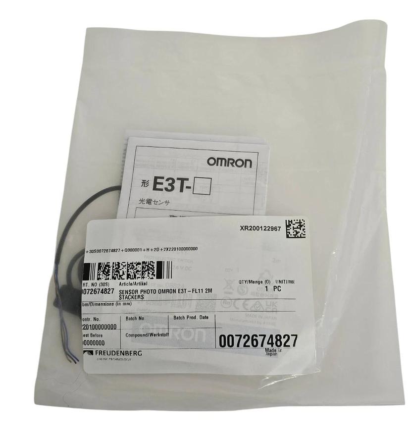 Used NEW OMRON E3T-FL11 2M PHOTO ELECTRIC SWITCH E3TFL11 24V DC 3-WIRE