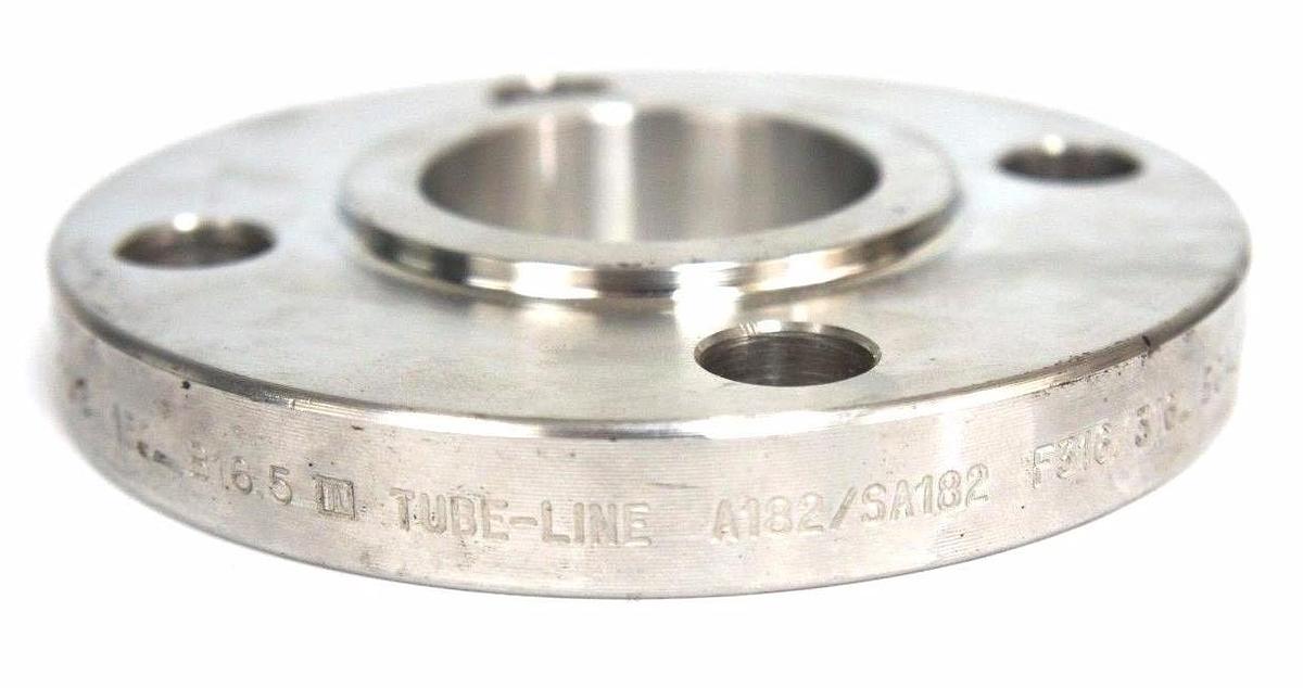 Used STAINLESS STEEL 1-1/2" FLANGE 150 B16.5 TUBE LINE A182/SA182 F316/316L BGAJ 9/03