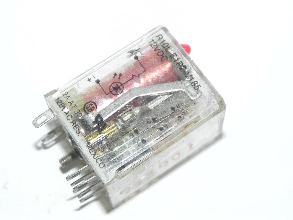 Used POTTER & BRUMFIELD R10L-E1P2-V185 RELAY 12VDC 120VAC