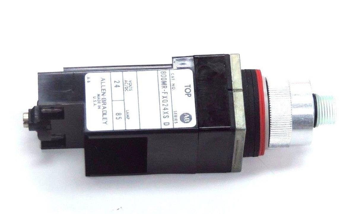 Used NIB ALLEN BRADLEY 800MR-FXQ24XS SER. D PUSHBUTTON 24V W/0 CAP 800MRFXQ24XS