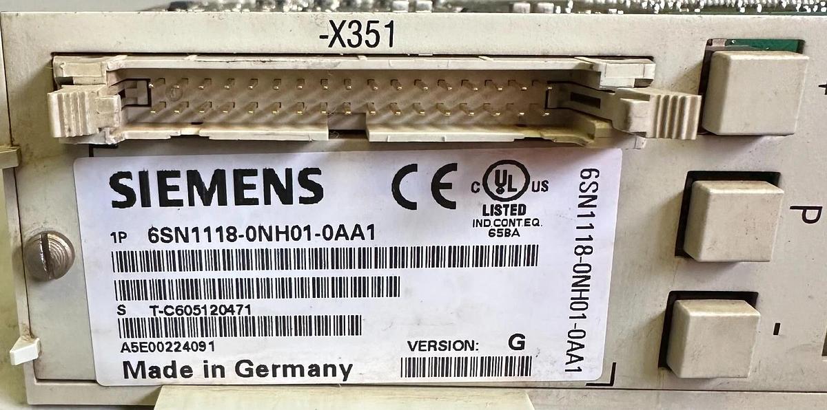 Used SIEMENS 6SN1118-0NH01-0AA1 / 6SN11180NH010AA1 SIMODRIVE VER. G 2-AXIS ENCODER