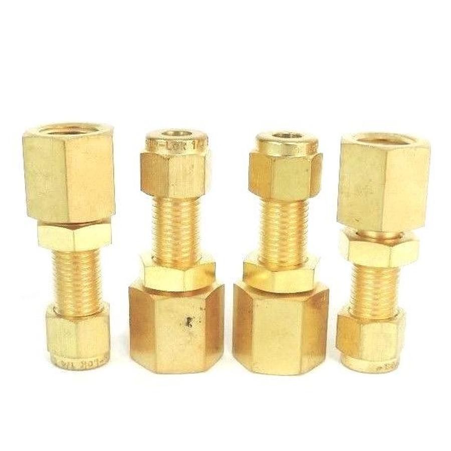 LOT OF 4 NEW BISHAMON HYD/B4000023 FEMALE BULKHEADS, EZ-30 LOADER - HYD/B4000023