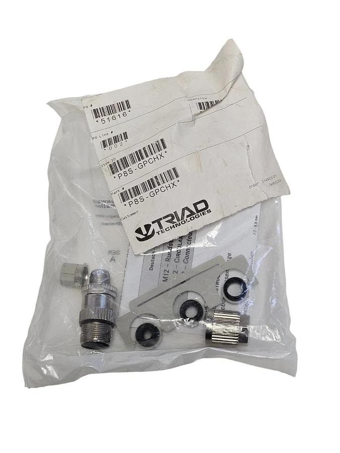 Used NEW ALLEN BRADLEY 1585D-M4DC-SH SER. A ETHERNET 4-PIN STRAIGHT MALE