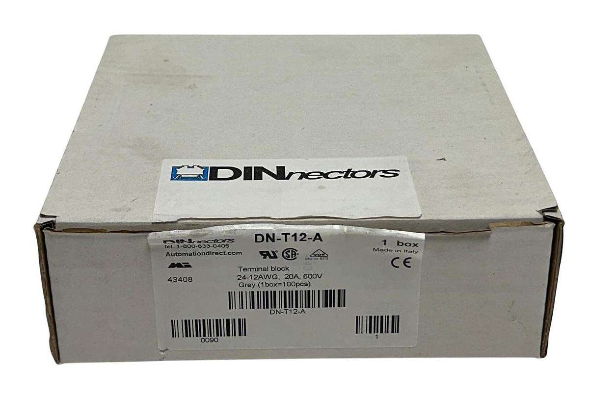 Used 95 AUTOMATIONDIRECT DN-T12-A / DNT12A DINnectors TERMINAL BLOCKS 20A 600V NSMP