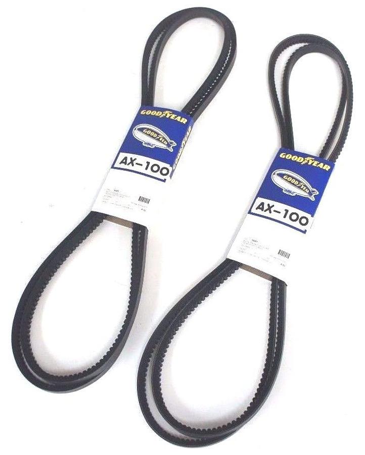 Used LOT OF 2 NEW GOODYEAR AX-100 BELT-V TORQUE FLEX COGGED AX100, 50'' WD 102'' LG