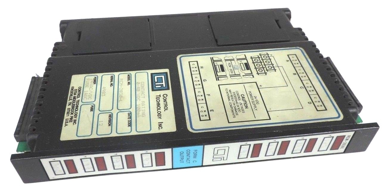 Used CONTROL TECHNOLOGY RCM-2030-L OUTPUT MODULE REVISION 12 RCM2030L