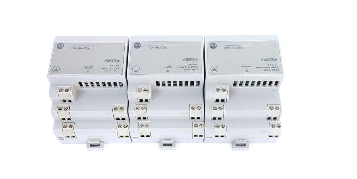 Used LOT OF 3 ALLEN BRADLEY 1794-PS13 SER. B REV. B01 FLEX I/O POWER SUPPLY MODULES