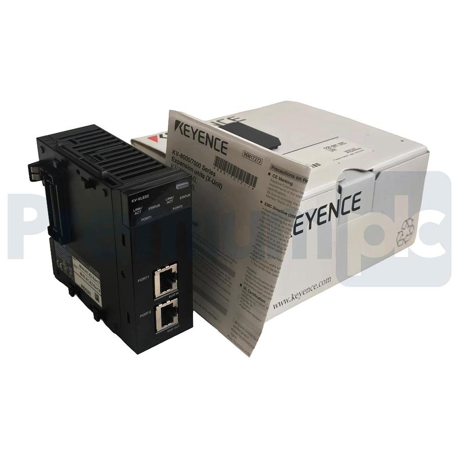 Keyence KV-XLE02 | KVXLE02 Dual-Port EtherNet Communication Unit | 1Gbps NSMP