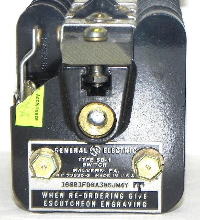 Used GENERAL ELECTRIC 16SB1FD6A30SJM4Y TYPE SB-1 SWITCH