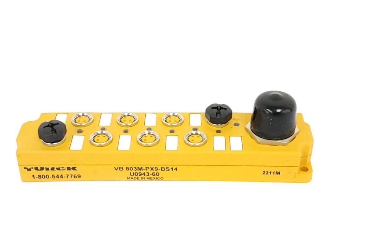 Used NIB TURCK VB-803M-PX9-BS14 JUNCTION BOX MULTIBOX 8 PORT U0943-60