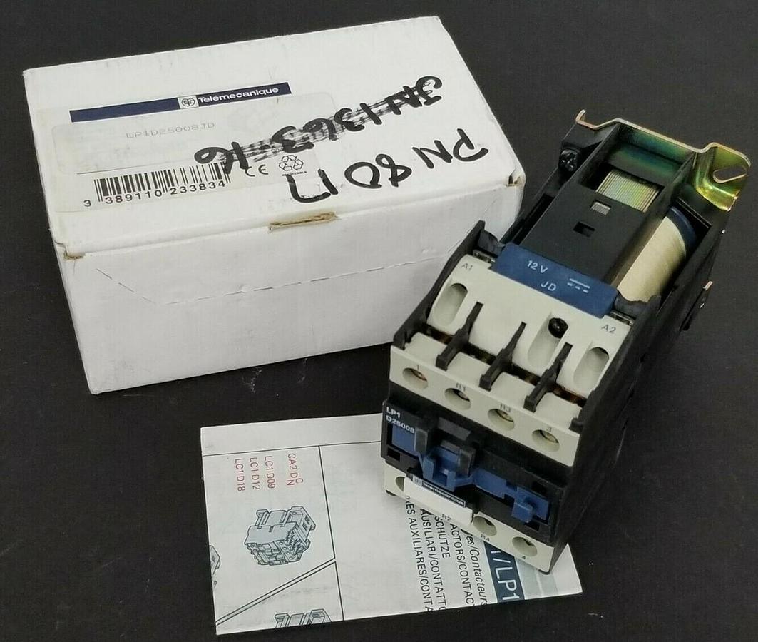 Used NEW TELEMECANIQUE LP1-D25008JD CONTACTOR 25A 600V LP1D25008JD