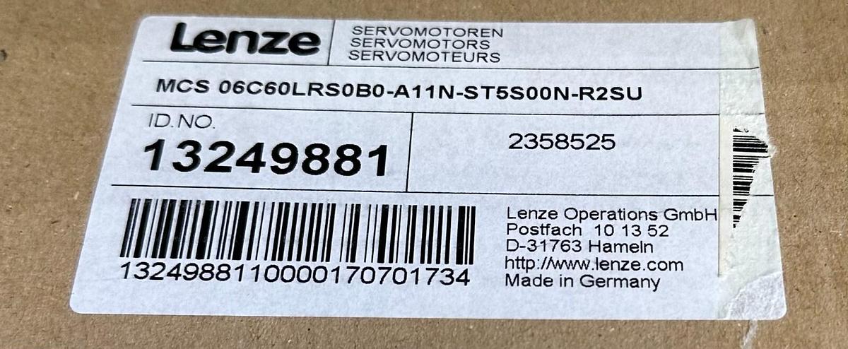 Used NEW LENZE MCS 06C60LRS0B0-A11N-ST5S00N SERVO MOTOR 0.31kW/0.42HP 13249881