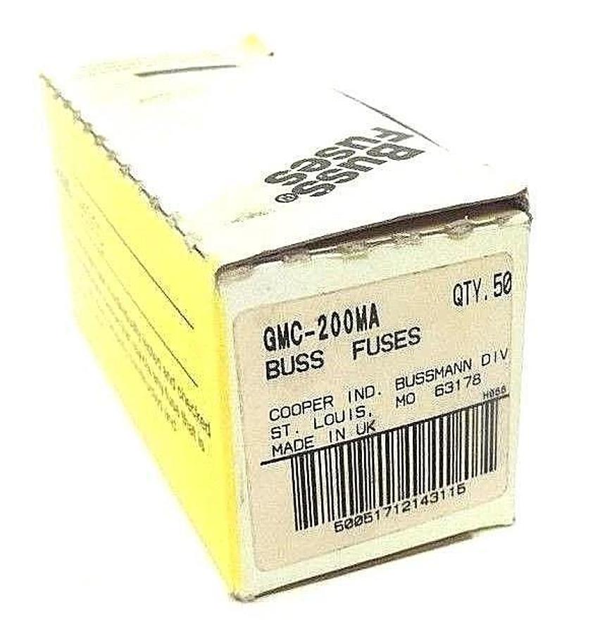 Used BOX OF 38 NEW COOPER BUSSMANN GMC-200MA BUSS FUSES GMC200MA