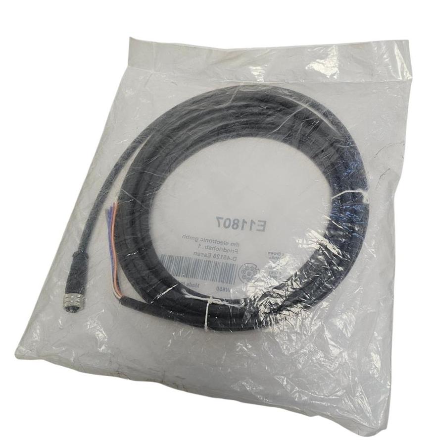 NEW IFM E11807 CORDSET 5M CABLE 8 POLE M12 CONNECTOR