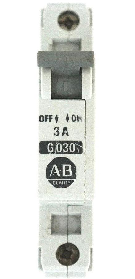 Used ALLEN BRADLEY 1492-CB1-G-030 ENERGY LIMITING MINIATURE CIRCUIT BREAKER SER. B