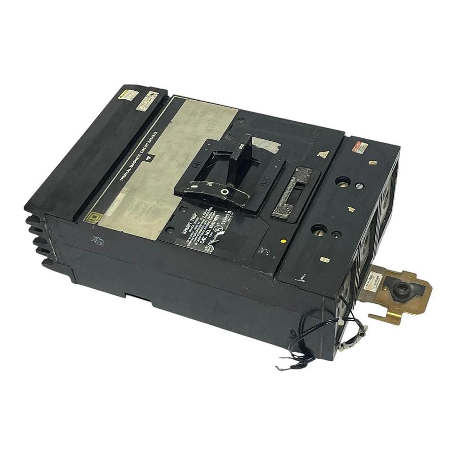 Used Square D MH36800 Circuit Breaker 3P 800A 600V w/ MA11021 Shunt Trip