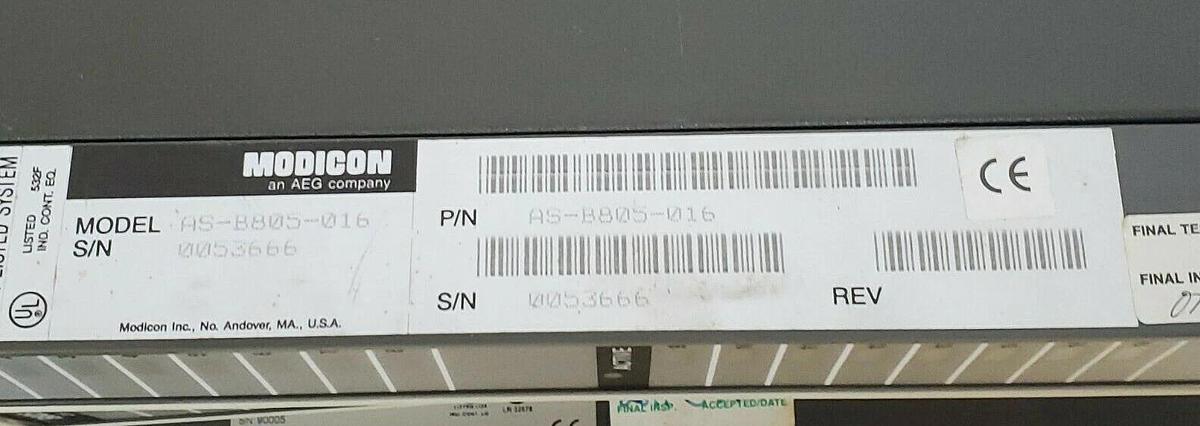 Used LOT OF 4 GOULD / MODICON AS-B805-016 INPUT MODULES 800 I/O 115VAC 16PT