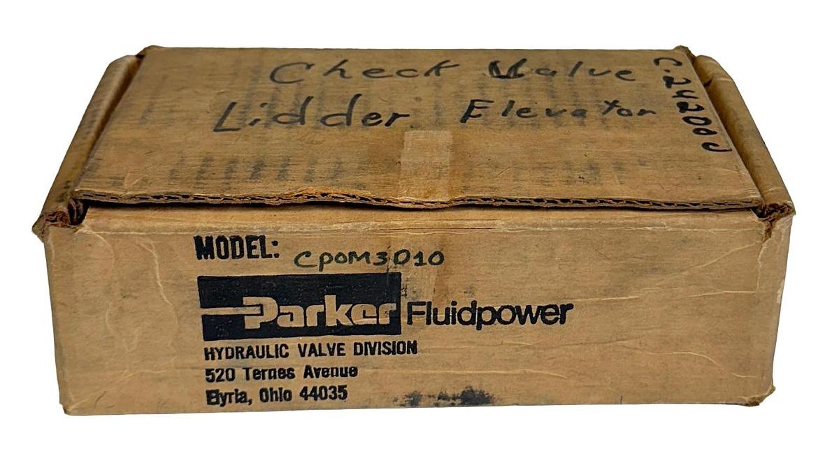 Used NEW PARKER CP0M3D-10GU / CP0M3D-10 HYDRAULIC PILOT CHECK VALVE NSMP