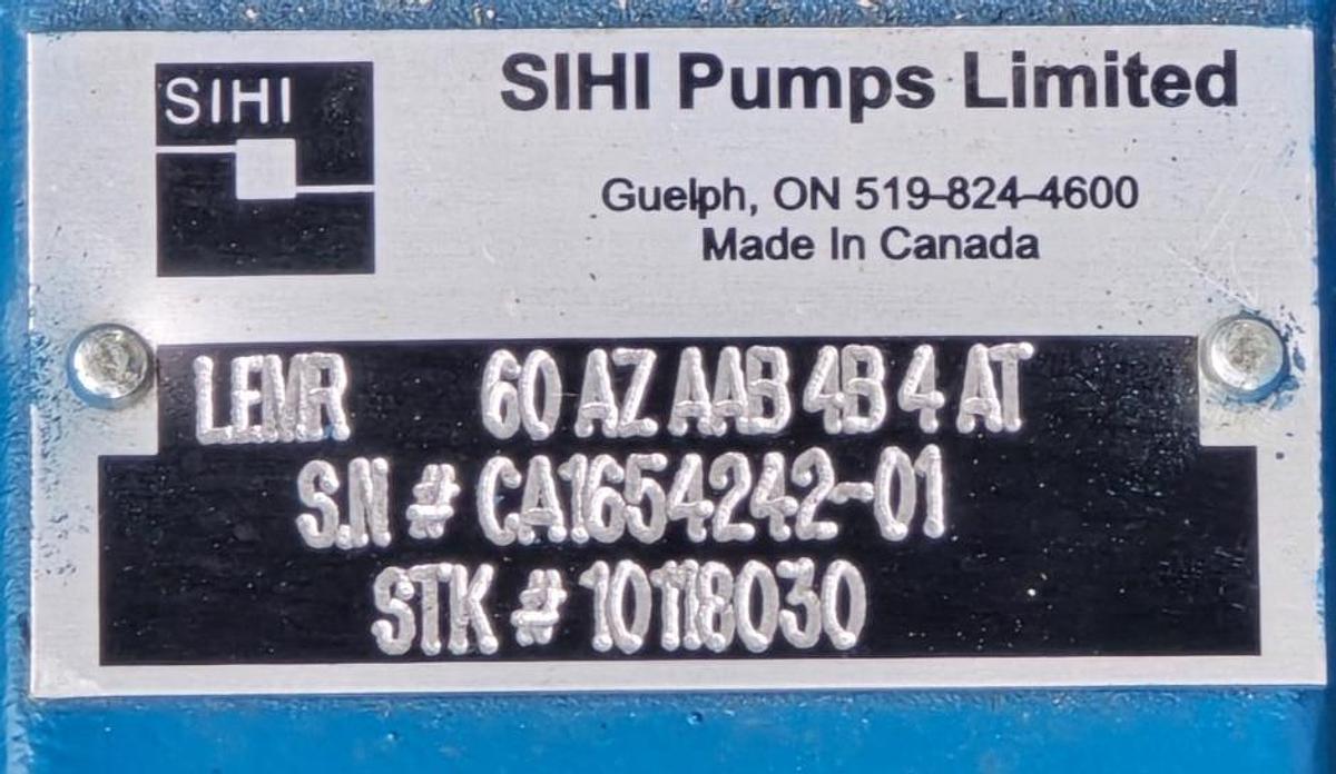 Used Sterling SIHI LEMR-60-AZ-AAB-4B-4AT Liquid Ring Vacuum Pump 316 SS, 2.5/3HP 3Ph