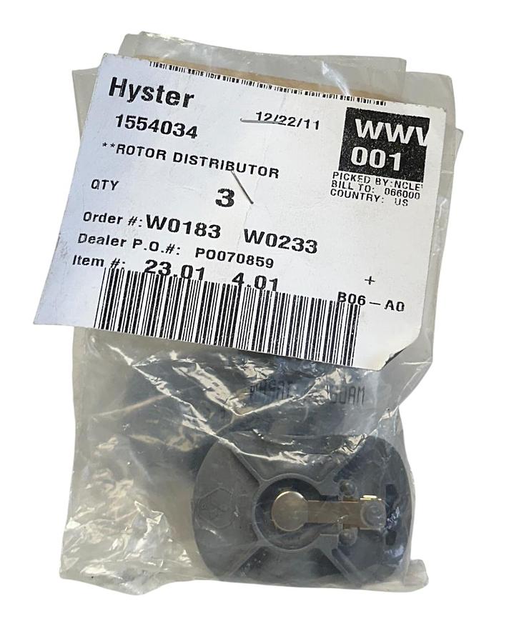 Used 3 HYSTER 1554034 / HY1554034 OEM ROTOR DISTRIBUTORS FOR FORKLIFT NSNP