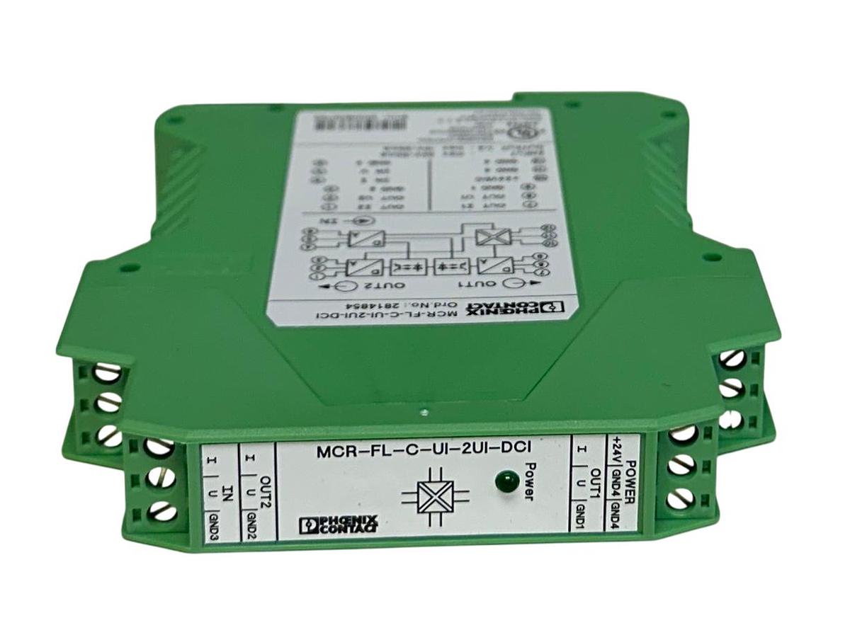 Used PHOENIX CONTACT MCR-FL-C-UI-2UI-DCI-NC / 2814867 SIGNAL CONDITIONER 0-10VDC NSMP