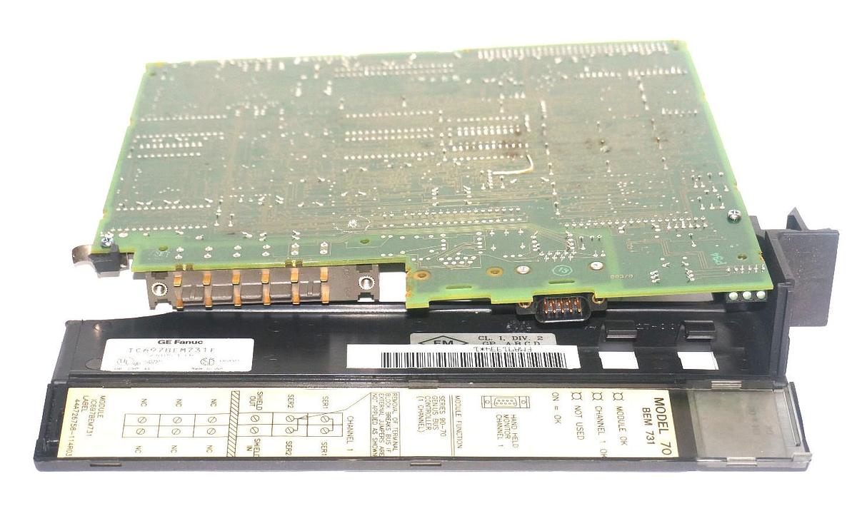 Used GE FANUC IC697BEM731F GENIUS BUS CONTROLLER 1 CHANNEL IC697BEM731