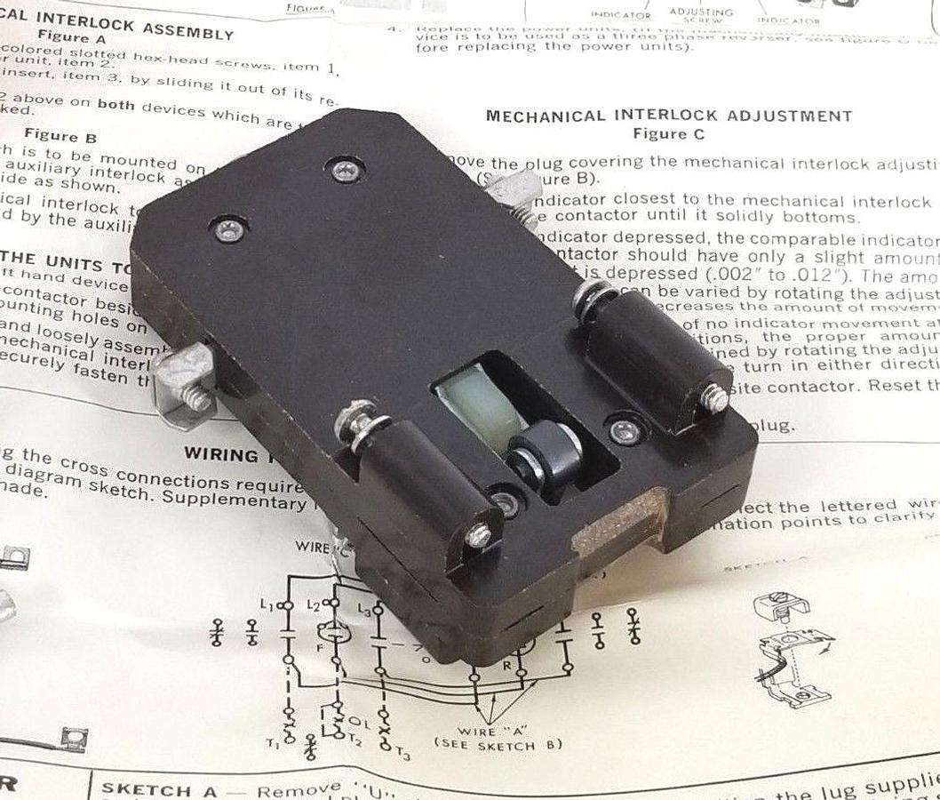 Used NIB EATON CUTLER-HAMMER C321KM1 MECHANICAL INTERLOCK FOR SIZE 0-1