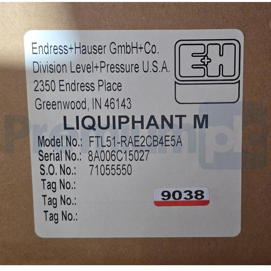 Used Endress+Hauser FTL51 Liquiphant M Vibrating Level Switch 26" FTL51-RAE2CB4E5A
