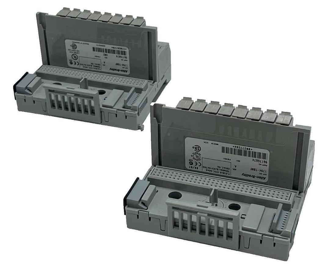 Lot of 2 Allen-Bradley 1794-TBNF Series A FLEX I/O Fused Terminal Base Units