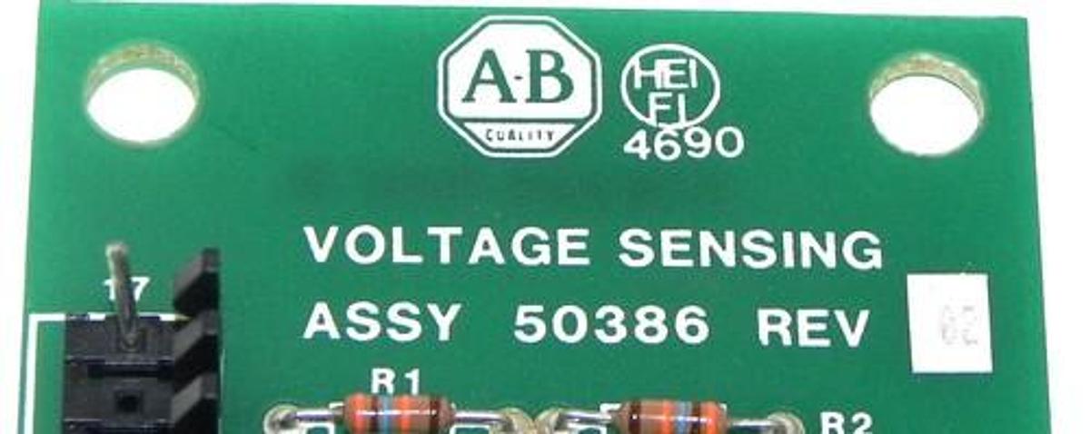 Used NEW ALLEN BRADLEY 50386 VOTAGE SENSING PC BOARD REV. 02