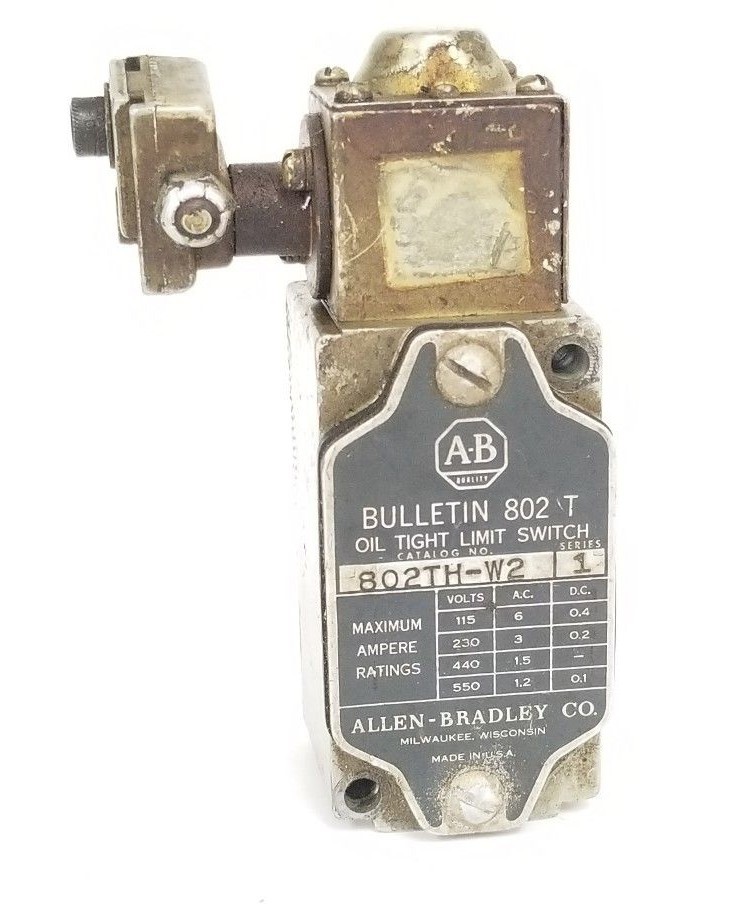 Used ALLEN BRADLEY 802TH-W2 SER. 1 LIMIT SWITCH 802THW2