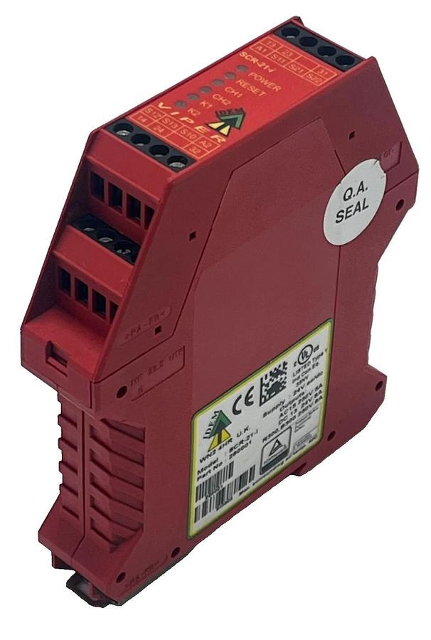 Used IDEM VIPER SCR-21-i Safety Relay 280001 Dual Channel 24VAC/DC SIL 3 PLe SCR21i