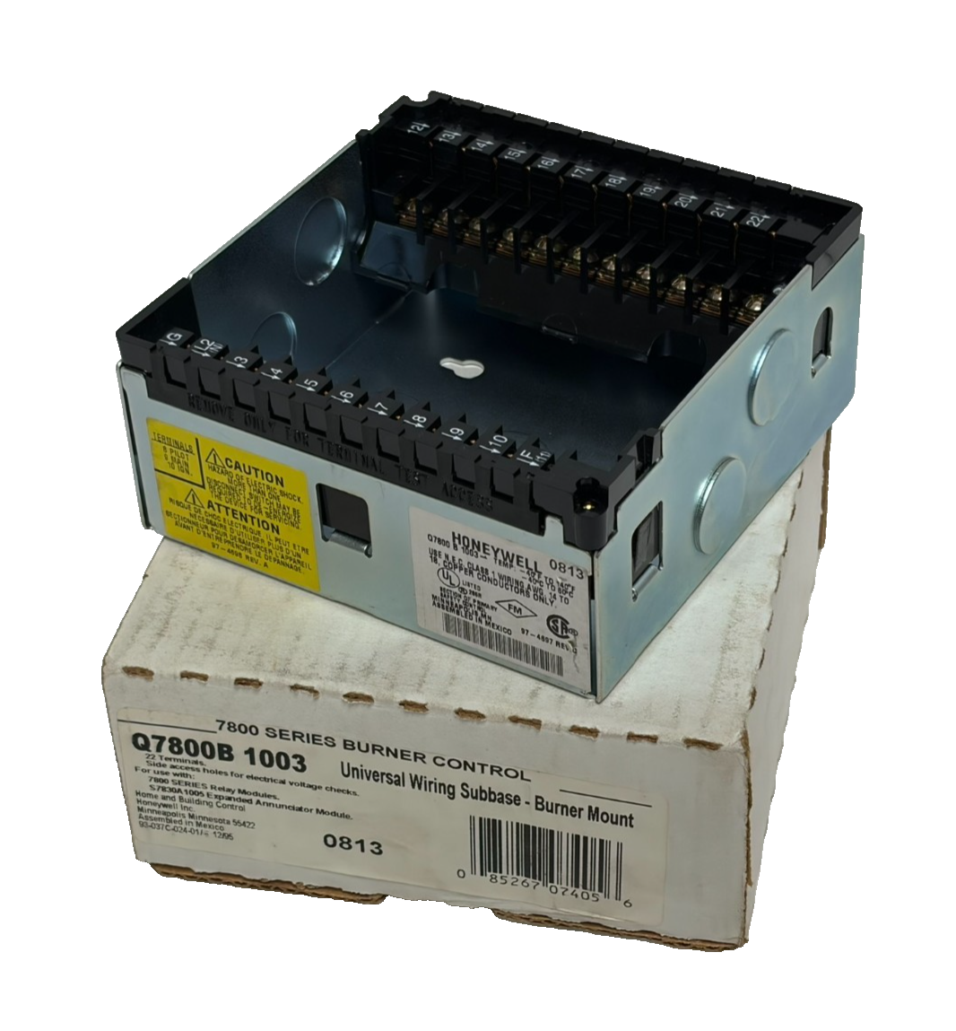 Used Honeywell Q7800B1003 Universal Wiring Subbase 7800 Series Burner Control