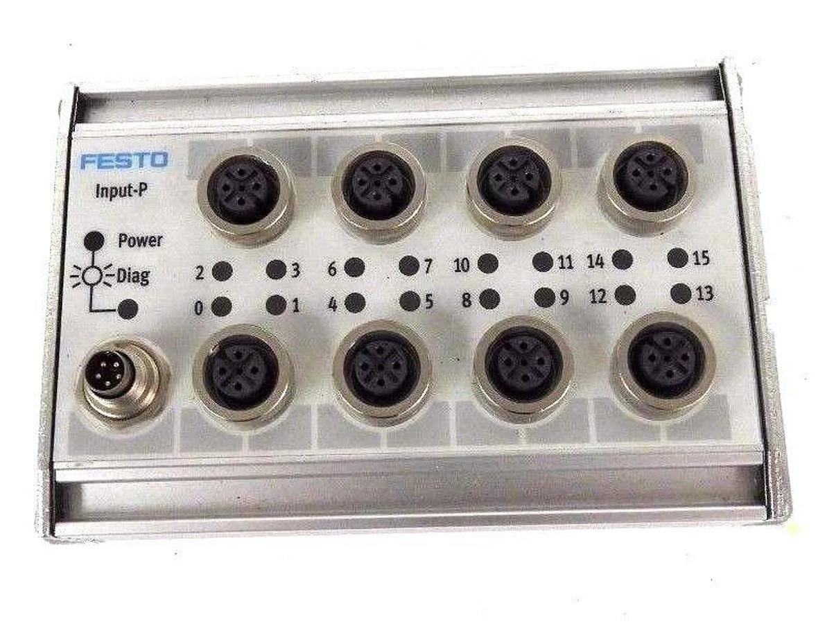 Used FESTO CP-E16-M12X2-5POL INPUT MODULE 175561 CPE16M12X2