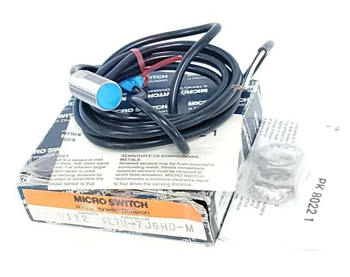 Used NIB HONEYWELL MICRO SWITCH FL7M-7J6HD-M PROXIMITY SWITCH FL7M7J6HDM 2M CABLE