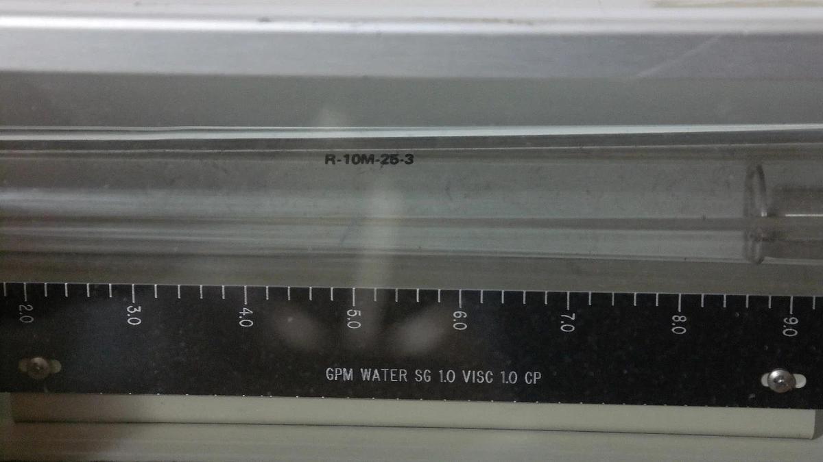 Used BROOKS INSTRUMENT 1110CL44CJNAA FLOW METER, 9703HC025250, R-10M-25-3