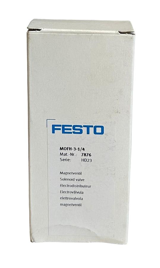 Used NEW FESTO MOFH-3-1/4 / 7876 PILOT OPERATED SOLENOID VALVE 3/2 SINGLE NSMP