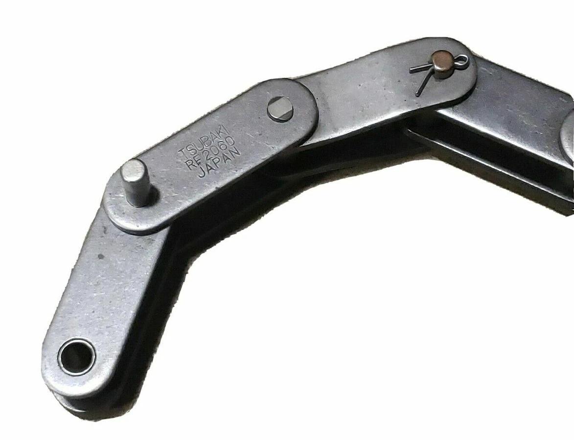 Used TSUBAKI RF2060 CONVEYOR ROLLER CHAIN, 1.5IN PITCH, ~55FT LENGTH