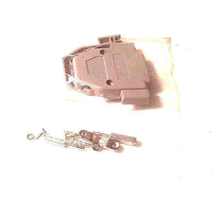 Used LOT OF 2 NEW SPC SPC15204 D-SUB PLASTIC COVERS, 25 PIN, 2 PIECE, 45 DEGREE