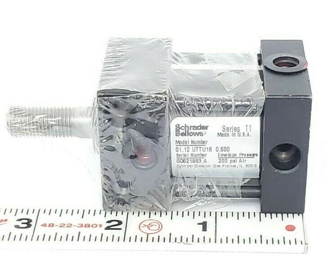 NEW SCHRADER BELLOWS 01.12 UTTU16 0.500 PNEUMATIC CYLINDER, SERIES TT, 200PSI