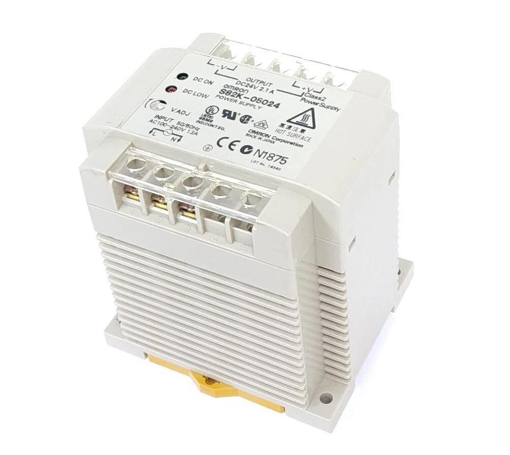 Used OMRON S82K-05024 POWER SUPPLY S82K05024, DC24V 2.1A