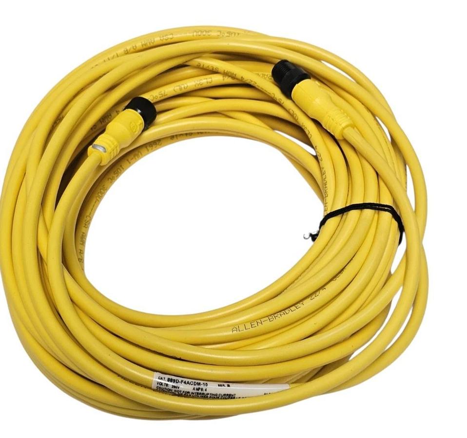 Used NIB ALLEN BRADLEY 889D-F4ACDM-15 QD CORDSET 4-PIN 15M 889DF4ACDM15 SER. B